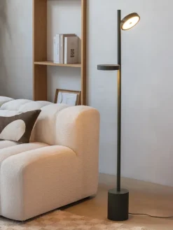 Good&Mojo Vloerlamp essenhout 2-kap OKINAWA groen
