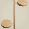 Good&Mojo Vloerlamp essenhout 2-kap OKINAWA naturel