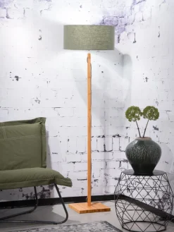 Good&Mojo Vloerlamp Fuji bamboe eco linnen green forest