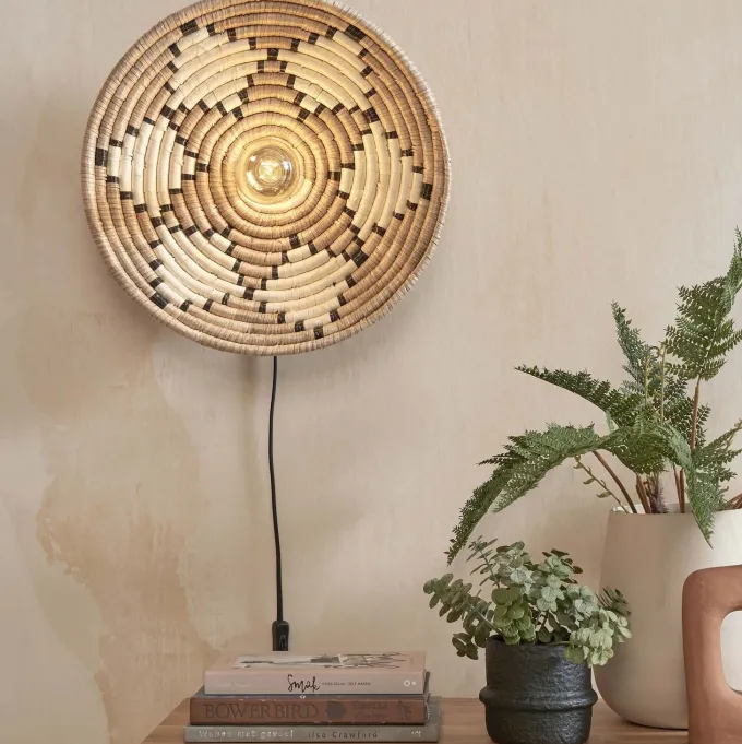 Good&Mojo Wandlamp Andros dia. 45cm naturel/wit