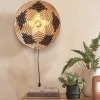 Good&Mojo Wandlamp Andros dia. 45cm zwart/naturel/wit