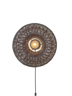Good&Mojo Wandlamp Arizona bamboe ø50x23cm burgundy S