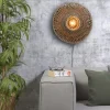 Good&Mojo Wandlamp Bali bamboe 44 x 12 cm zwart/naturel S