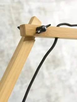 Good&Mojo Wandlamp Bhutan bamboe naturel Ø 50 zwart naturel L