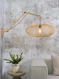Good&Mojo Wandlamp Cango naturel/kap dia.60x25cm naturel L