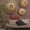 Good&Mojo Wandlamp Kalimantan bamboe plat Ø60 M