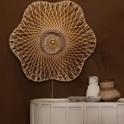 Good&Mojo Wandlamp Madura bamboe ø87x20cm naturel bruin L