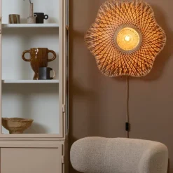 Good&Mojo Wandlamp Madura bamboe ø60x15cm naturel bruin M