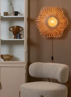 Good&Mojo Wandlamp Madura bamboe ø60x15cm naturel bruin M