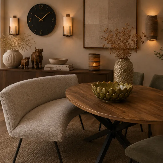 H.E. Design Eettafelbank Simba Ovaal