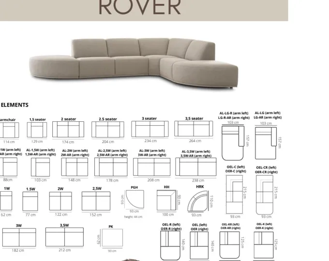 Het Anker Bank Rover - Vele opstellingen en kleuren mogelijk