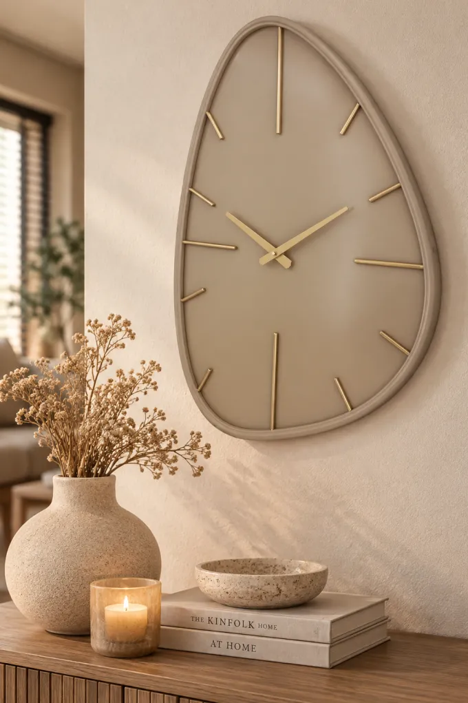 HomeBound by KY Wandklok Elio organisch beige