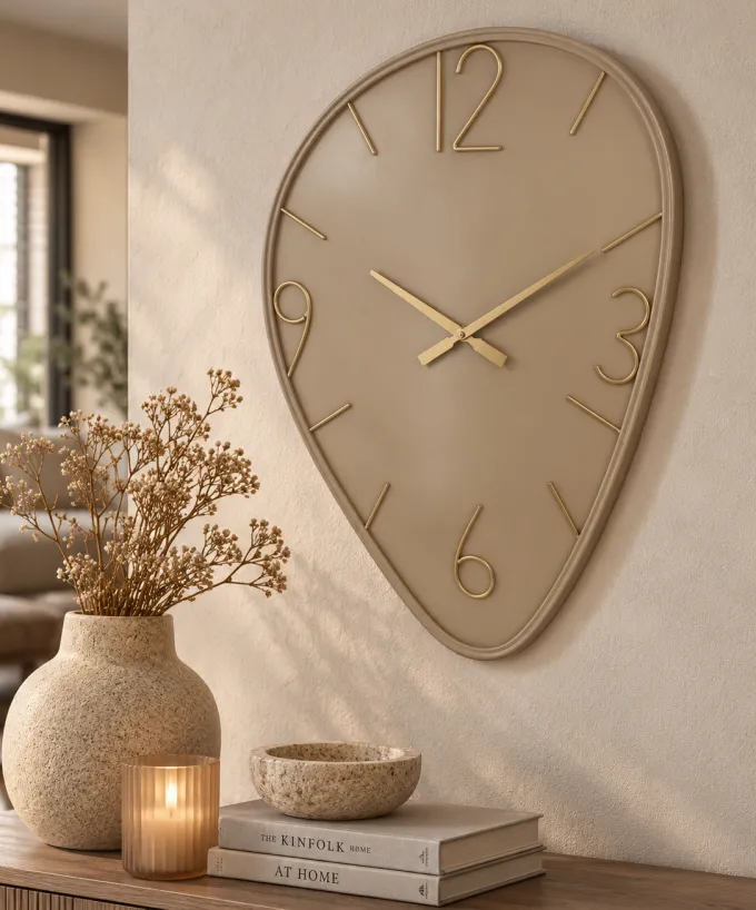 HomeBound by KY Wandklok Ringo organisch beige