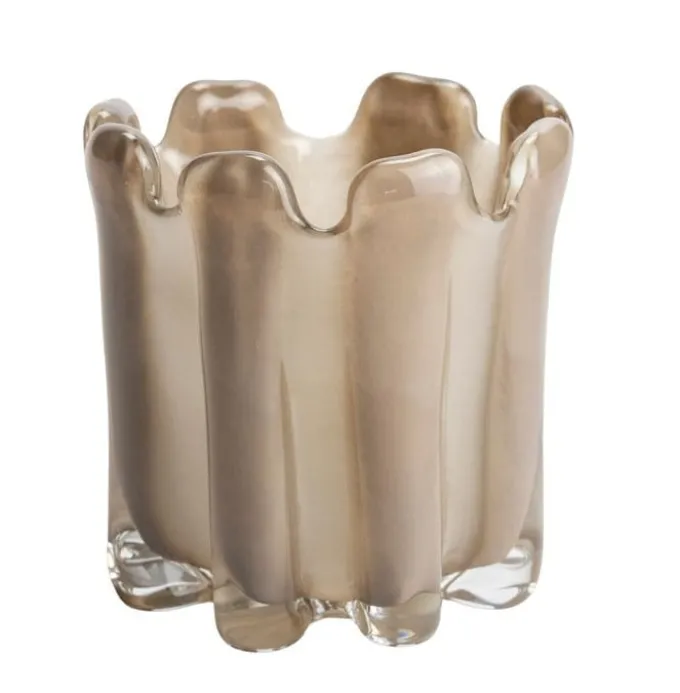 ISAA Waxinelichthouder Gramma 15x15 cm - taupe