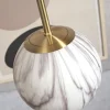 it's about RoMi Hanglamp glas/ijzer Carrara bol wit marmerprint/goud M