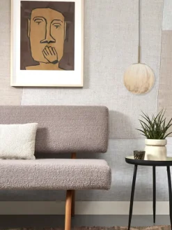 it's about RoMi Hanglamp glas/ijzer Carrara bol wit marmerprint/goud M