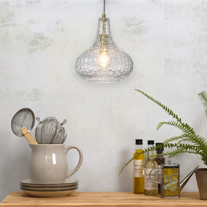 it's about RoMi Hanglamp glas Venice druppel transparant