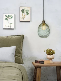 it's about RoMi Hanglamp glas Venice ovaal groen