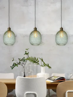 it's about RoMi Hanglamp glas Venice ovaal groen