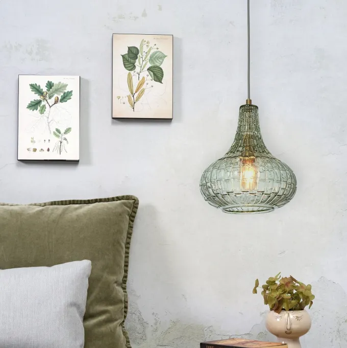 it's about RoMi Hanglamp glas Venice druppel groen