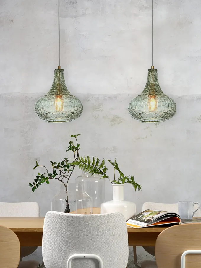 it's about RoMi Hanglamp glas Venice druppel groen