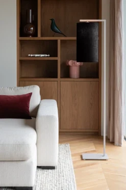 it's about RoMi Vloerlamp Boston zand/kap 2545 zwart