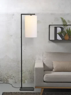 it's about RoMi Vloerlamp ijzer/zwart Boston wit