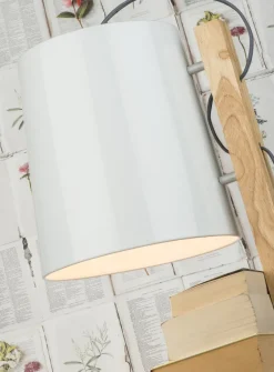 it's about RoMi Vloerlamp ijzer/hout Cambridge voor boeken naturel/ wit