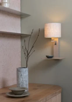 it's about RoMi Wandlamp Florence zand/kap 1815 linnen licht
