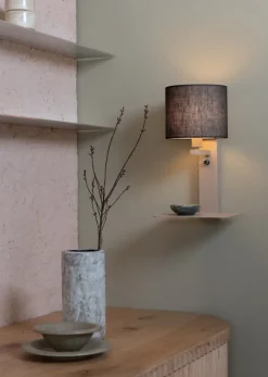 it's about RoMi Wandlamp Florence zand/kap 1815 zwart