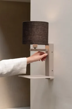 it's about RoMi Wandlamp Florence zand/kap 1815 zwart