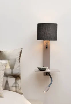 it's about RoMi Wandlamp Florence+leeslamp zand/kap 1815 zwart