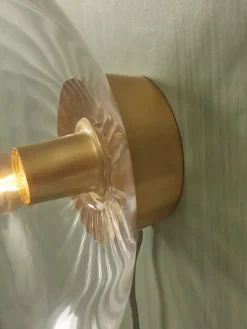 it's about RoMi Wandlamp glas Brussels Ø 27 goud/transparant