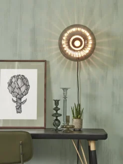it's about RoMi Wandlamp glas Brussels Ø 27 antraciet