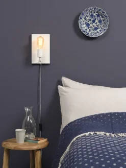 it's about RoMi Wandlamp ijzer Madrid b.15xh.25cm wit L