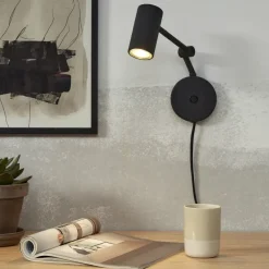 it's about RoMi Wandlamp ijzer Montreux zwart