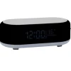 Karlsson Alarmklok Vogue met telefoonoplader en bluetooth zwart