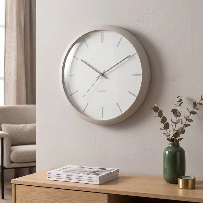 Karlsson Karlsson Klok Nirvana Globe Warmgrijs Ø 40 cm - Industriële Wandklok