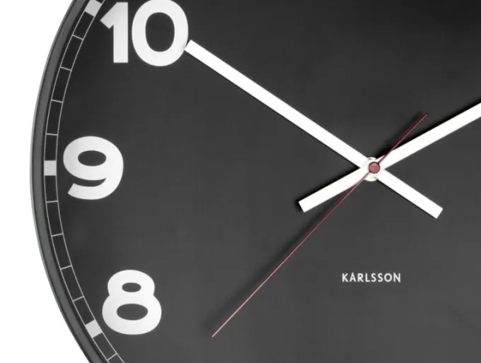 Karlsson Klok new classic medium zwart Ø 40,5 cm