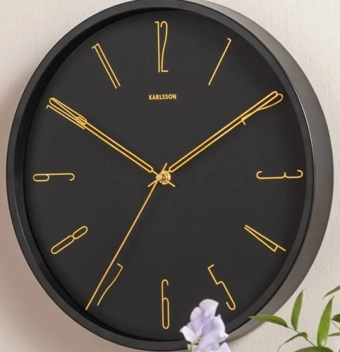 Karlsson Wandklok Belle Numbers zwart Ø 35 cm