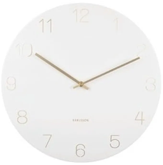 Karlsson Wandklok Charm Engraved Numbers wit Ø 35 cm