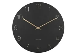 Karlsson Wandklok Charm Engraved Numbers zwart Ø 40 cm