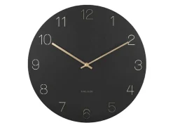 Karlsson Wandklok Charm Engraved Numbers zwart Ø 40 cm