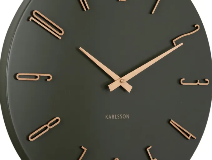 Karlsson Wandklok Esmerado luxury groen
