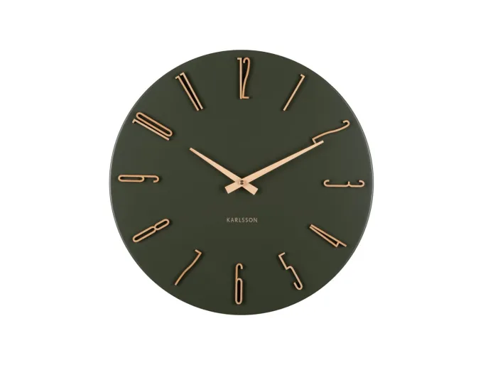 Karlsson Wandklok Esmerado luxury groen