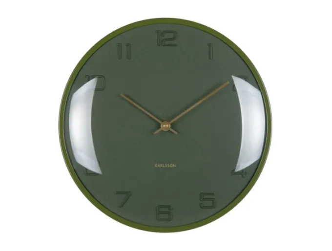 Karlsson Wandklok Fuerte Dome luxury groen