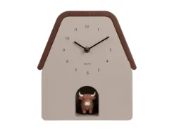 Karlsson Wandklok Highland Cow Cuckoo - grijs