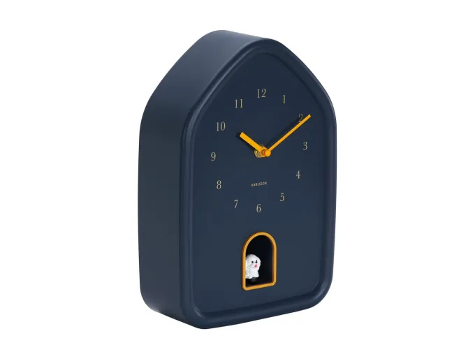 Karlsson Wandklok Modern Doggy donkerblauw
