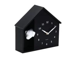 Karlsson Wandklok Peeking Doggy zwart