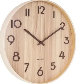 Karlsson Wandklok Pure Large bruin Ø 60 cm